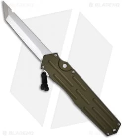 A.R.S. Kato OTF Knife OD Green Single Action Automatic Tanto (3.5" Satin Plain)