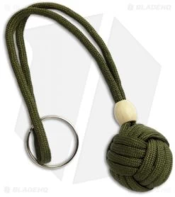 Monkeyz Paw OD Green Paracord Lanyard (Small 3/4" Ball)
