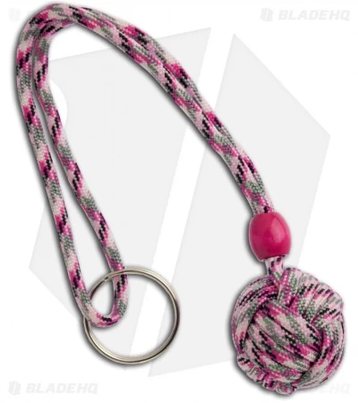 Monkeyz Paw Pink Camo Paracord Lanyard (Small 3/4" Ball) 3 Monkeyz Paw Pink Camo Paracord Lanyard (Small 3/4" Ball)