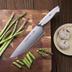 Cangshan 8" Chef Knife - White 10 Cangshan 8" Chef Knife - White -Knife Shop cangshan 8 chef knife white inset2