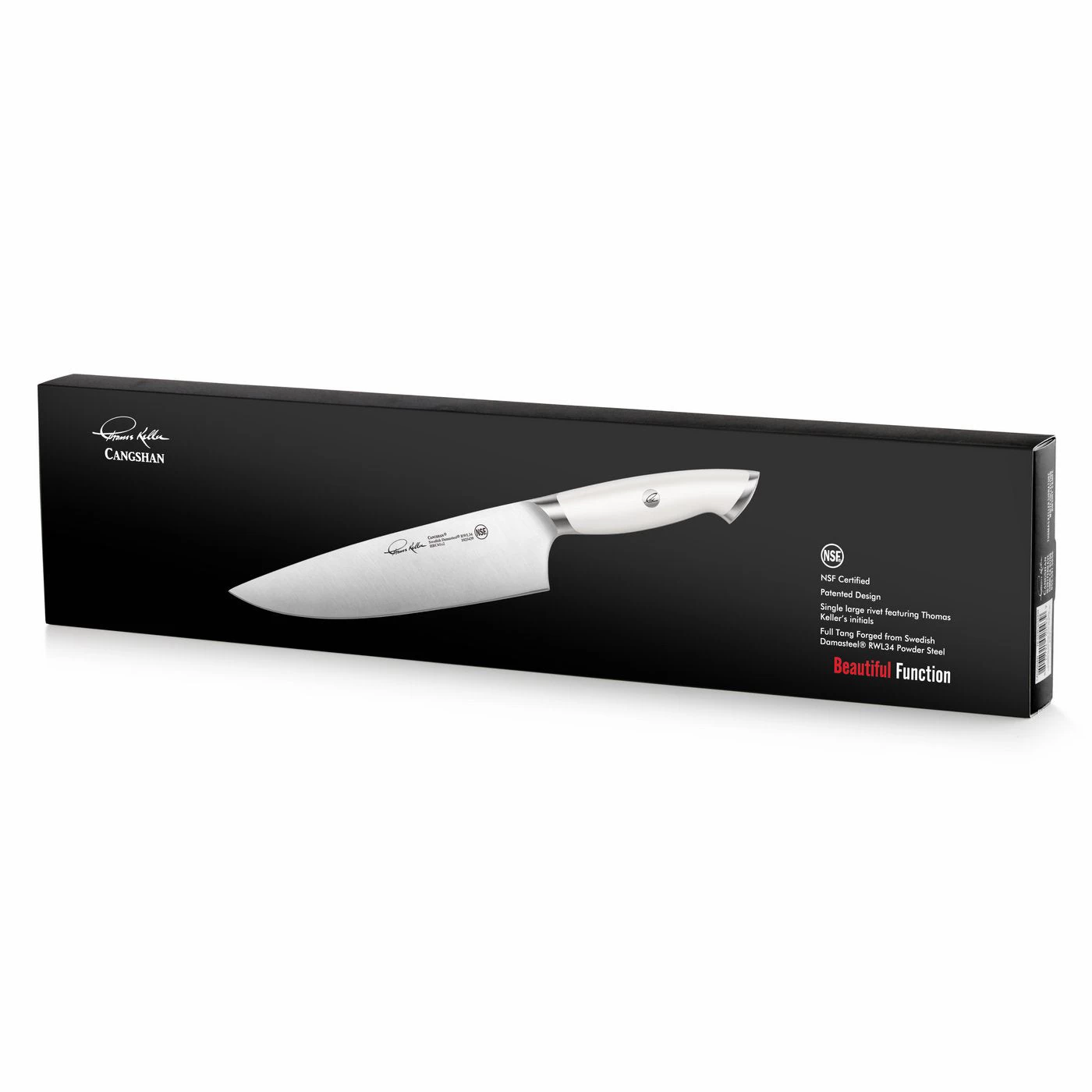 Cangshan 8" Chef Knife - White 8 Cangshan 8" Chef Knife - White - Image 6