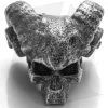 Magallona Demon Skull Lanyard Bead (Pewter) -Knife Shop demon skull bead cm