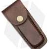 Tallen Leather Belt Sheath For 4" Folding Knife W/ Button Closure (Brown) -Knife Shop grindworx 4in belt sheath button closure brown leather BP 28346 jr