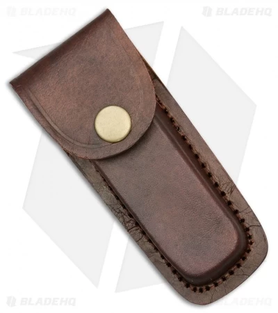 Tallen Leather Belt Sheath For 4" Folding Knife W/ Button Closure (Brown) 3 Tallen Leather Belt Sheath For 4" Folding Knife W/ Button Closure (Brown)