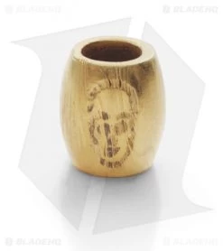 Tallen Convex Barrel Bead Engraved With Skull (Damascus)