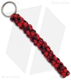 Red Digi 550 Paracord Lanyard Keychain Boondoggle W/ Split Ring