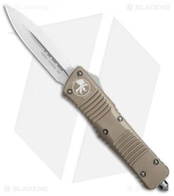 Microtech Combat Troodon D/E OTF Automatic Knife Tan (3.8" Stonewash) 142-10TA