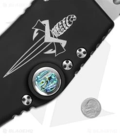 Giant Microtech Marfione Custom Halo V 3X OTF Knife Abalone (Brend Mirror) 2010 -Knife Shop microtech giant halo 2 close up cm