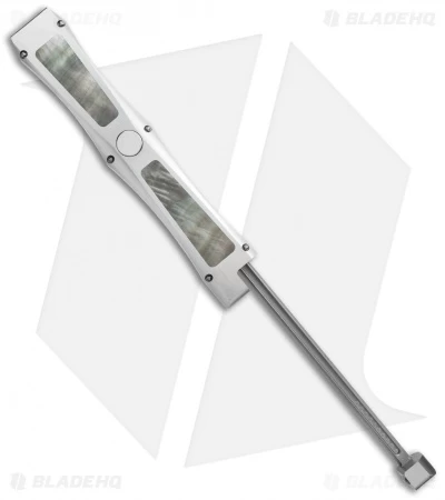 Marfione Custom Dragonslayer IV OTF Knife Black Lip Pearl (Blued Damascus) 5 Marfione Custom Dragonslayer IV OTF Knife Black Lip Pearl (Blued Damascus) - Image 3