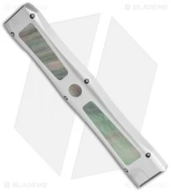 Marfione Custom Dragonslayer IV OTF Knife Black Lip Pearl (Blued Damascus) 9 Marfione Custom Dragonslayer IV OTF Knife Black Lip Pearl (Blued Damascus) -Knife Shop microtech mkc dragonslayer iv black pearl damascus side cm