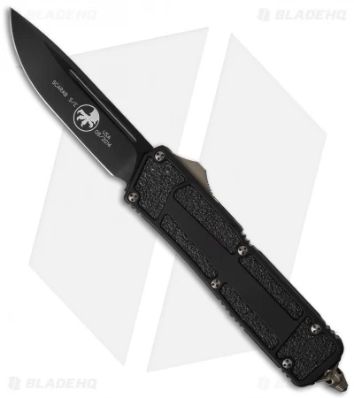 Microtech QD Scarab S/E OTF Automatic Knife Bronzed Hardware (3.5" Black) 3 Microtech QD Scarab S/E OTF Automatic Knife Bronzed Hardware (3.5" Black)