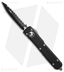 Microtech Ultratech D/E OTF Automatic Knife Black CC (3.4" Black Full Serr)