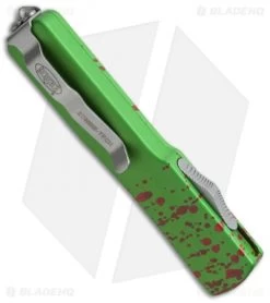 Microtech UTX-70 Spartan OTF Automatic Knife Zombie-Tech (2.4" Stonewash) -Knife Shop microtech utz70 149 7dtz spartan side cm