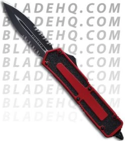 Microtech Red Scarab Double Edge OTF Knife (3.5" Black Serr) 110-2R 09/2009