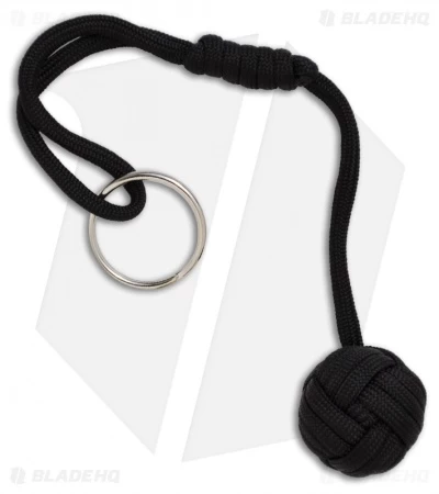 Monkeyz Fist Black Paracord Lanyard Knot (Small 3/4" Ball) 3 Monkeyz Fist Black Paracord Lanyard Knot (Small 3/4" Ball)