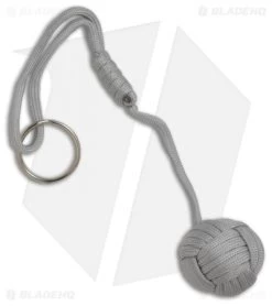 Monkeyz Fist Gray Paracord Lanyard Knot (Large 1-1/4" Ball)