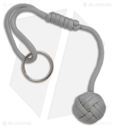 Monkeyz Fist Gray Paracord Lanyard Knot (Small 3/4" Ball) 3 Monkeyz Fist Gray Paracord Lanyard Knot (Small 3/4" Ball)
