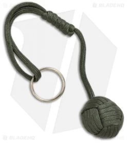 Monkeyz Fist Green Paracord Lanyard Knot (Large 1-1/4" Ball)