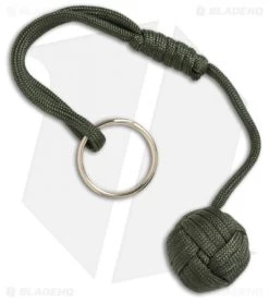 Monkeyz Fist Green Paracord Lanyard Knot (Small 3/4" Ball)