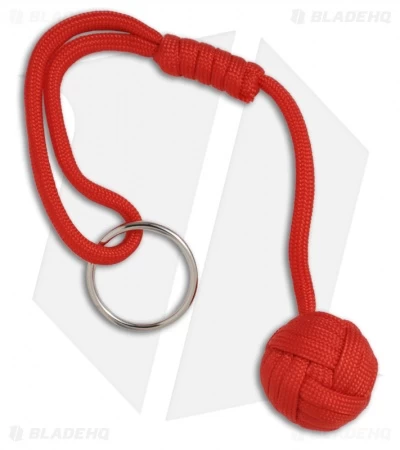 Monkeyz Fist Red Paracord Lanyard Knot (Small 3/4" Ball) 3 Monkeyz Fist Red Paracord Lanyard Knot (Small 3/4" Ball)