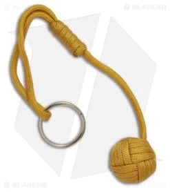 Monkeyz Fist Mustard Yellow Paracord Lanyard Knot (Small 3/4" Ball)