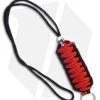 Red & Black Triple Tied 550 Paracord Neck Carry Lanyard Fob W/ Skull Bead 2 Red & Black Triple Tied 550 Paracord Neck Carry Lanyard Fob W/ Skull Bead -Knife Shop neck lanyard reb black az862