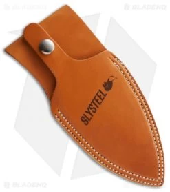 SLYSTEEL Leather Sheath For Shark Tooth Hunter I (Natural)