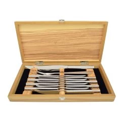 Wusthof - 10 Pc. Stainless Steel Steak Set In Olivewood Box