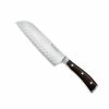 Wusthof Ikon Blackwood - 7" Santoku W/Hollow Edge -Knife Shop wusthof ikon blackwood 7 santoku w hollow edge 1010531317